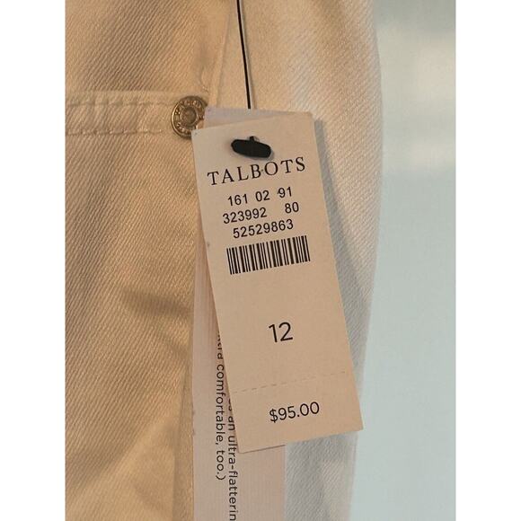 NWT Talbots Flawless Women's size 12 Slim Ankle White Denim - Picture 2 of 6